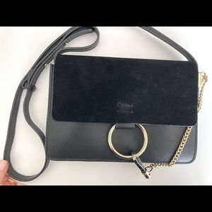 Black faye small shoulder bag